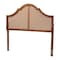 Baxton Studio Camila Classic and Traditional Ash Walnut Finished Wood Queen Size Headboard with Rattan 238-12668-ZORO - alternate 1